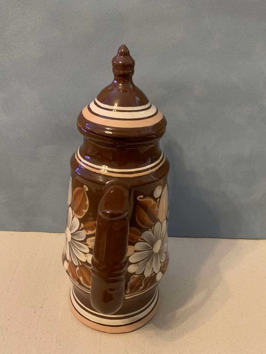 Dzbanek porcelanowy PRL 28cm ręcznie malowany nie używany