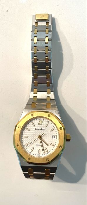 Relógio automático royal oak aço e plaque ouro