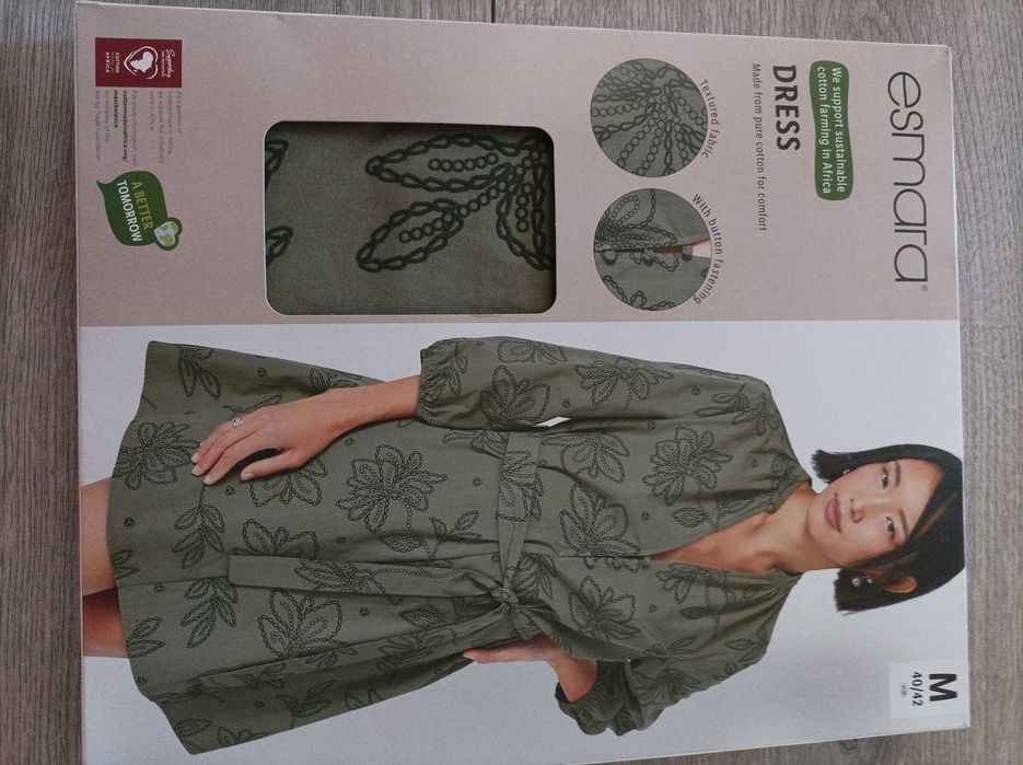 Sukienka oliwkowa Esmara rozm M/40/42 Nowa