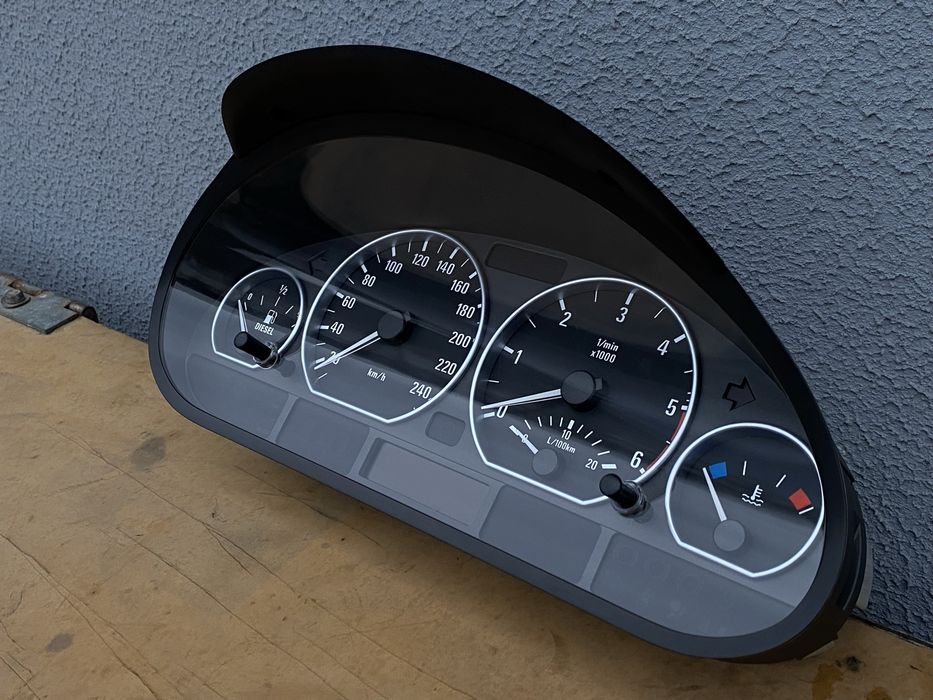 Приборка BMW E46 Дизель Механічна коробка передач БМВ Хром Кільця