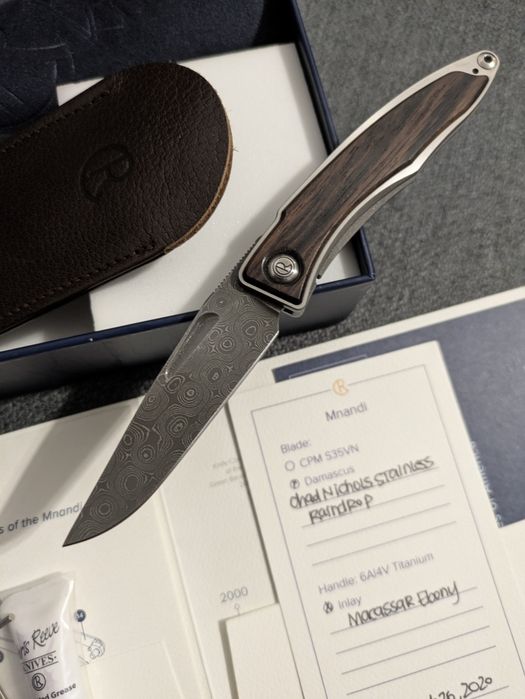 Chris Reeve Knives Mnandi Macassar Ebony Damascus