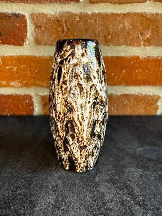 Ceramiczny wazon Scheurich 522-18 Stara ceramika Fat Lava West Germany
