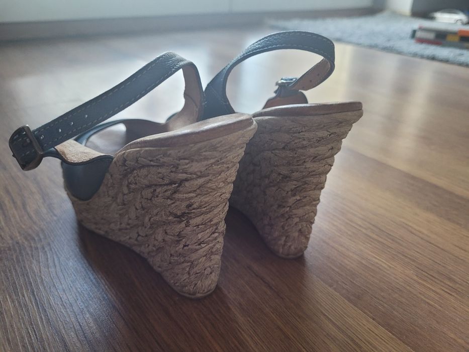 Espadryle na koturnie roz. 38