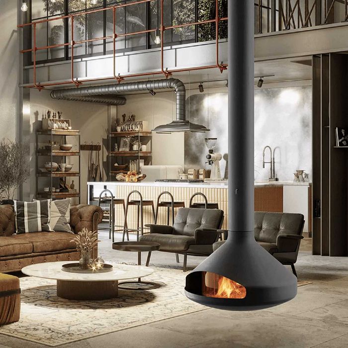 Wiszacy kominek Ergofocus Ekskluzywny Cała polska montaż