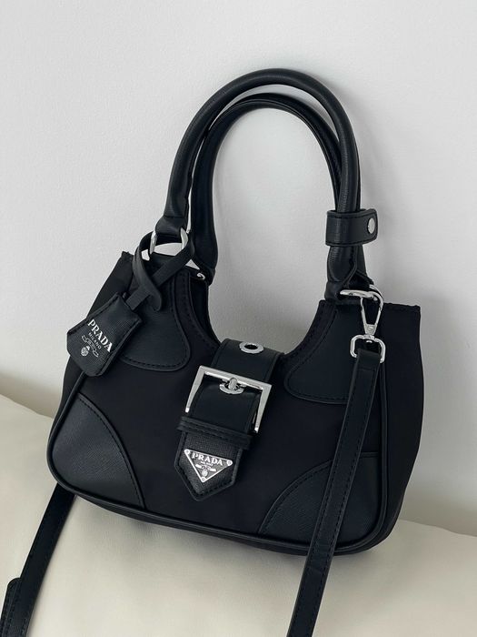 Женская сумка Prada Moon Re-Nylon mini bag кросс боди нейлон