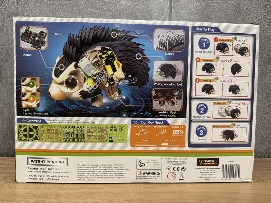 Інтерактивний конструктор робот-їжак STEM