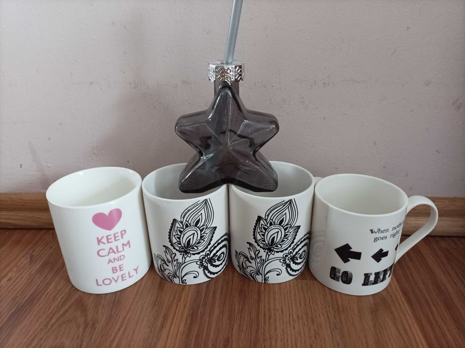 Kubki 3 sztuki + butelka gwiazda