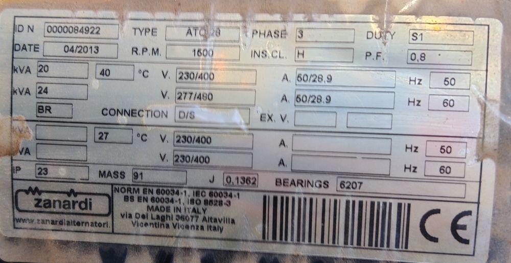 Gerador isonorizado 20 kva