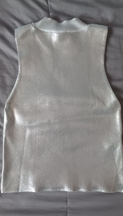 Top cinza claro Mango