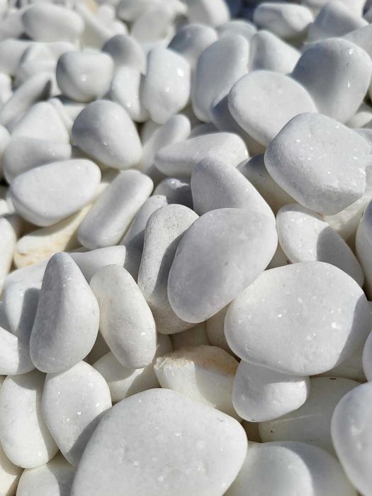 Otoczak Thassos grecki biały kamień Kamienie ogrodowe dekoracyjne ozdo