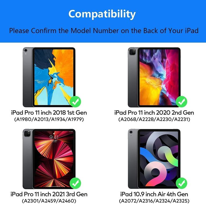 Etui z klawiaturą bluetooth iPad Air 4 & 11" iPad Pro 11" 2018 2020 2021 błękitne