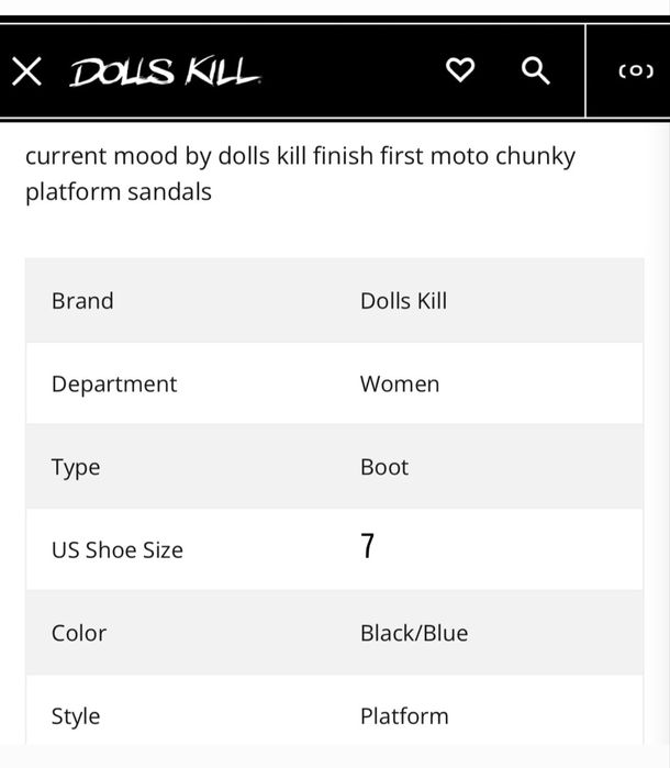 Босоніжки Dolls Kill (37 розмір)