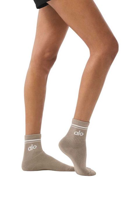 Шкарпетки Alo Yoga Unisex Half-Crew Throwback Sock 3-Pairs Black/White