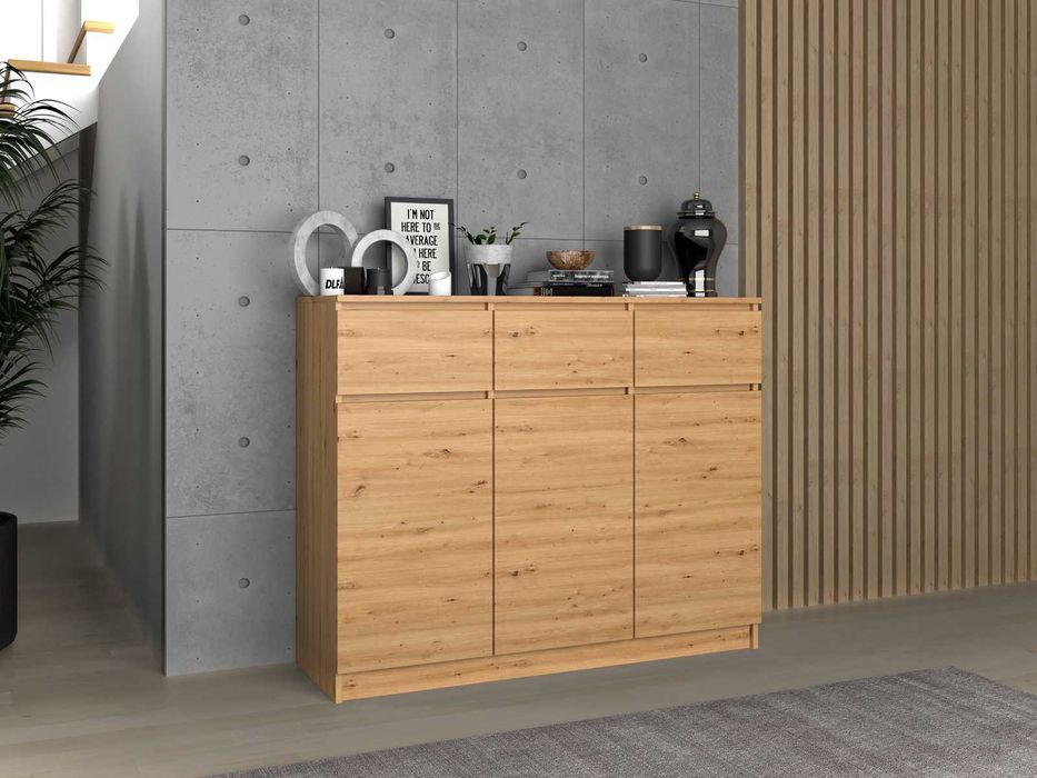 Komoda Szafka 3D3S 120CM 3 Drzwi 3 Szuflady Do Salonu RÓŻNE KOLORY