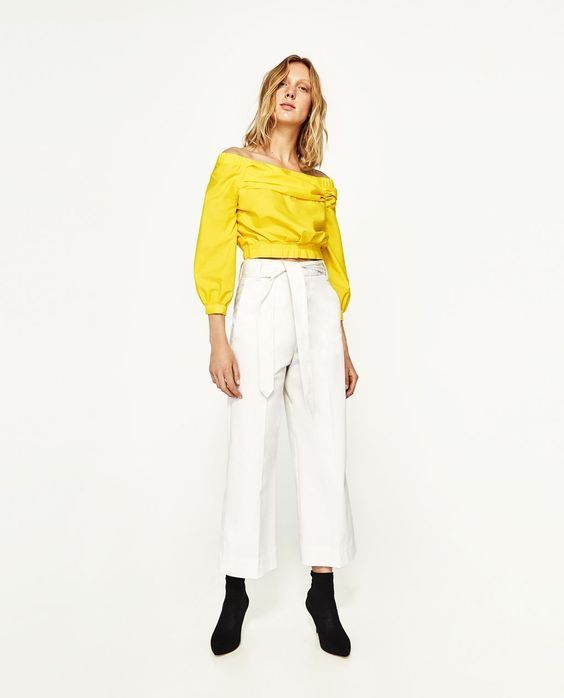 Блуза/топ Zara Yellow