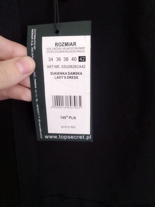 Elegancka sukienka mini 42 xl