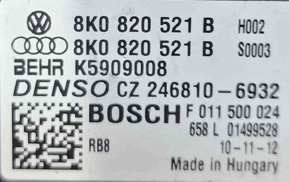 Resistência da Chauffage / Sofagem CZ246810 - VW GOLF VI