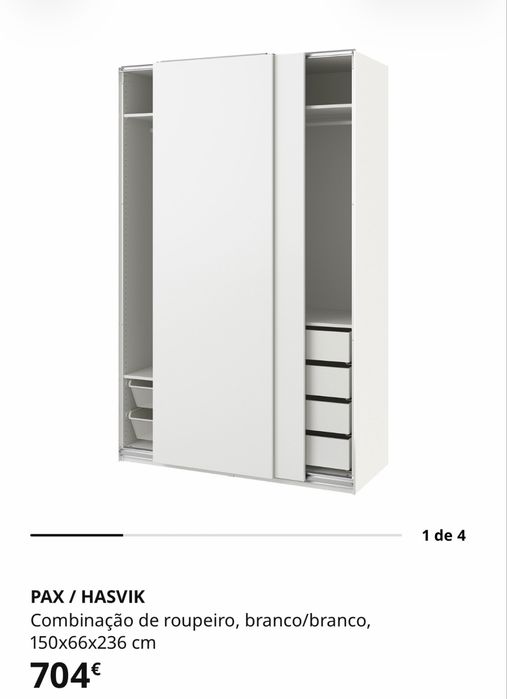 Roupeiro Pax IKEA 150x66x236