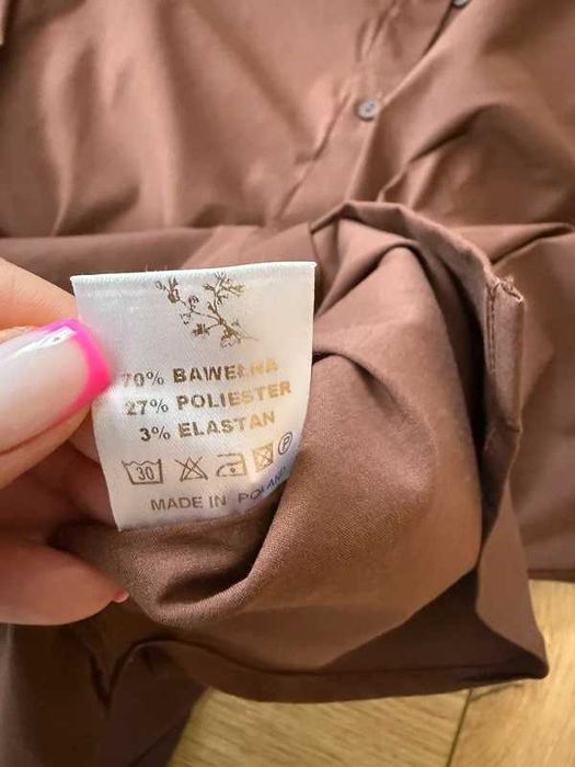 Czekoladowa koszula Emilie Atelier rozmiar S/M