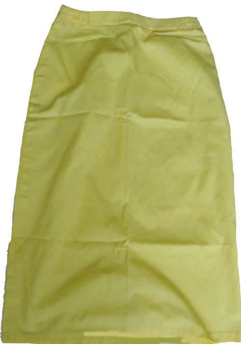 damski komplet żakiet + spódnica kolor żółty, lamowany   r. M