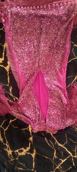 Sukienka koraliki frędzle