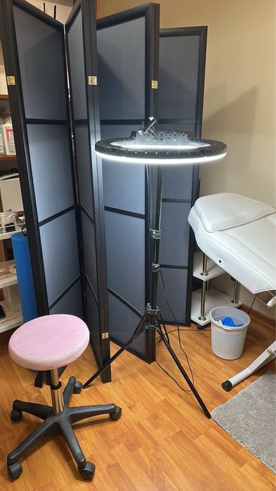 Кушетка для косметолога біла спинка/ноги розкладна