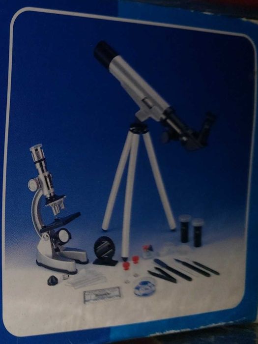Kit Científico – Microscópio 900x + Telescópio Astronómico +Acessórios