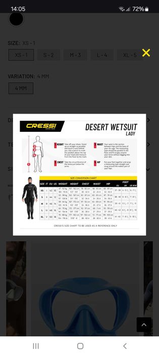 Fato Seco Cressi Desert Senhora