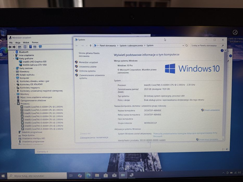 Lenovo Ideapad 330 i5-8300H/GTX 1050/20GB/500GB SSD/Win10