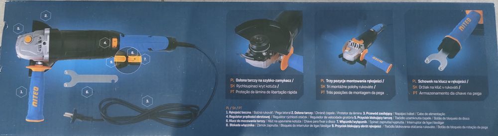 Szlifierka kątowa niteo 125 mm nowa gwarancja
