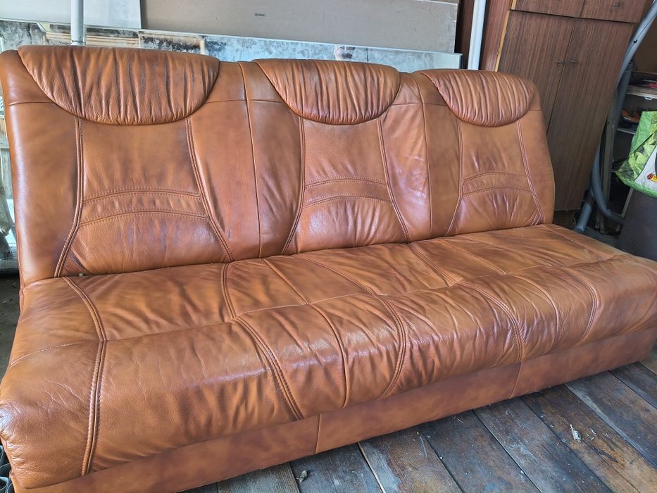 Kanapa, sofa, wersalka ze skóry, skórzana