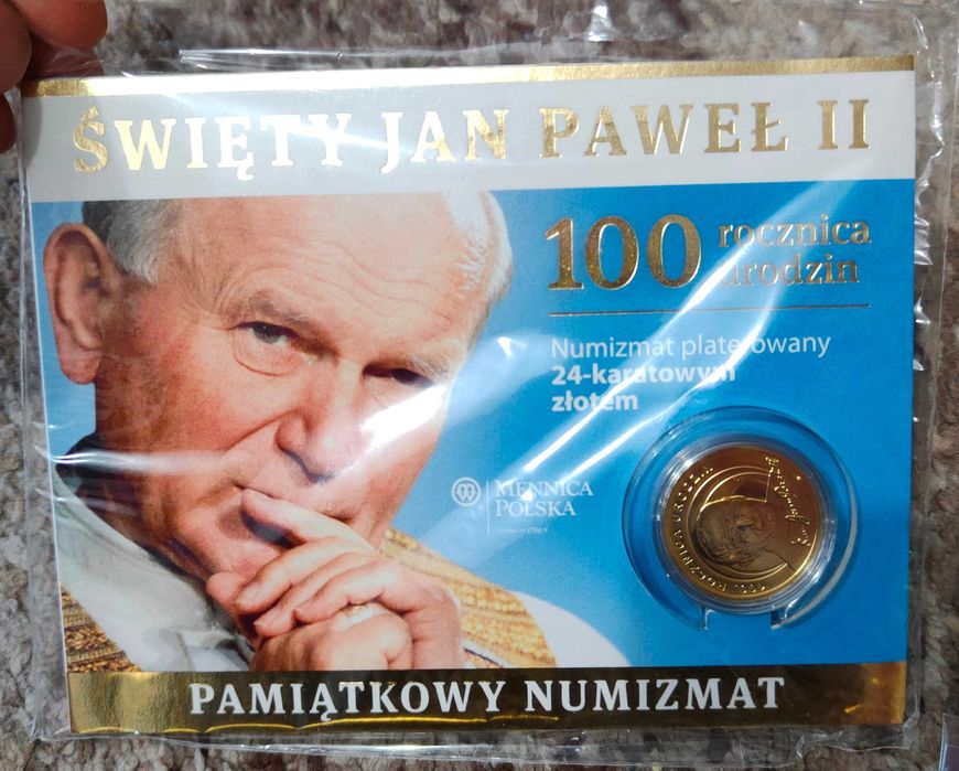 Numizmat Święty Jan Paweł II 100 Rocznica urodzin