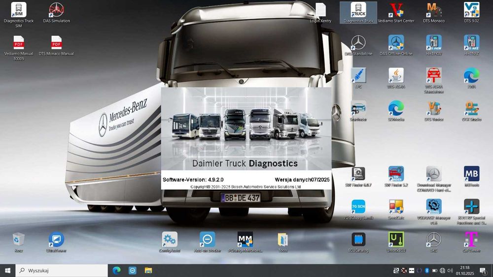 ZESTAW SERWISOWY Mercedes Benz MB Star Diagnoza Xentry DAS C4 M6 DoIP