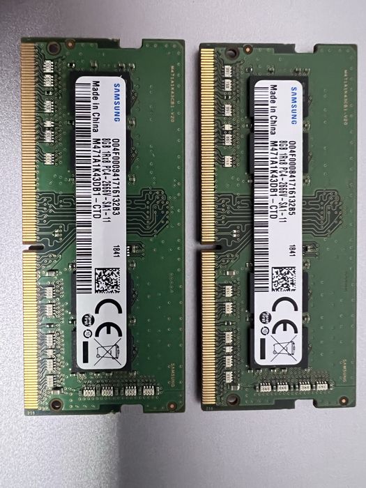 Оперативная память для ноутбука Samsung DDR4 8GB 2666MHz SO-DIMM 1Rx8 PC4-2666V (M471A1K43DB1-CTD)