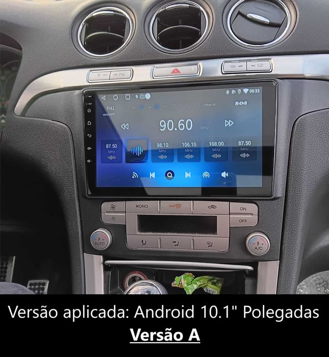 (NOVO) Rádio 2DIN • Ford S-MAX (2006 a 2011) • Android GPS [4+32GB]