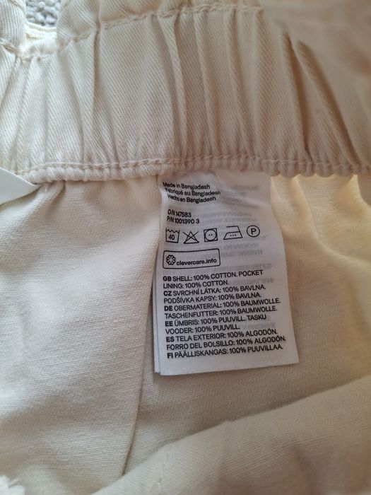 Szorty bawełniane paperbag 36 S H&M