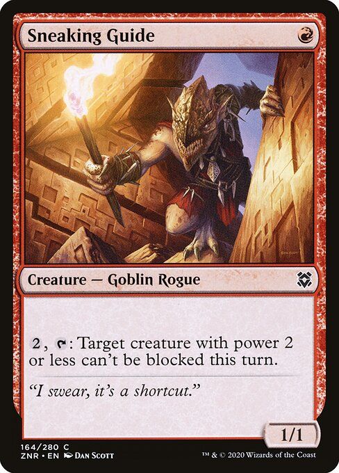 Karta Magic The Gathering Sneaking Guide ZNR 164