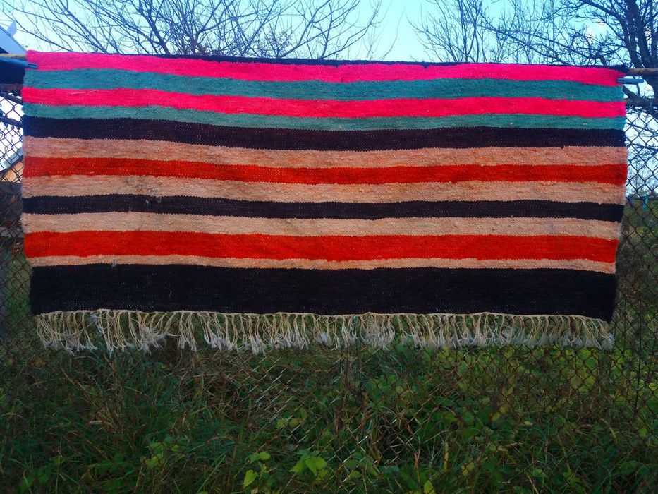 РІДКІСНИЙ СТАРОВИННИЙ ГУЦУЛЬСЬКИЙ шерстяний домотканий килим. ОлхДост.