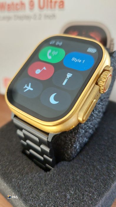 24K Ultra 9 Smartwatch - 2 braceletes de metal Bateria 220mah Ecrã 2.0