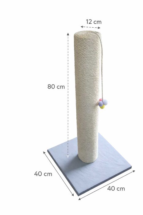 Drapak dla kota gruba wieża fi 120 wysoki 80cm sizal 6mm