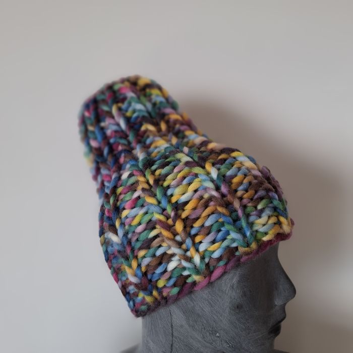 Czapka beanie wełna merino