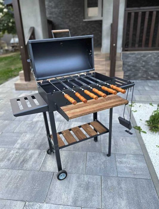 ХІТ СЕЗОНУ / Мангал з кришкою на 8 шампурів ПОСИЛЕНИЙ