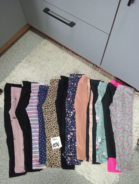 Leginsy dziewczęce roz 104(16szt)Polecam