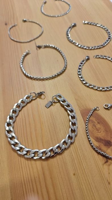 Lote 30/ 25 pulseiras aço inoxidável