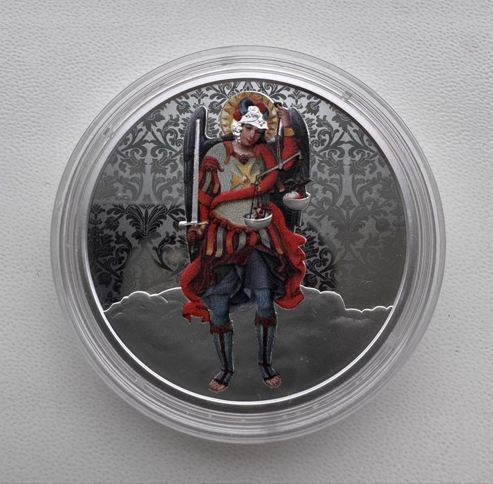 Срібна монета Архангел Михаїл у сувенірному упакуванні