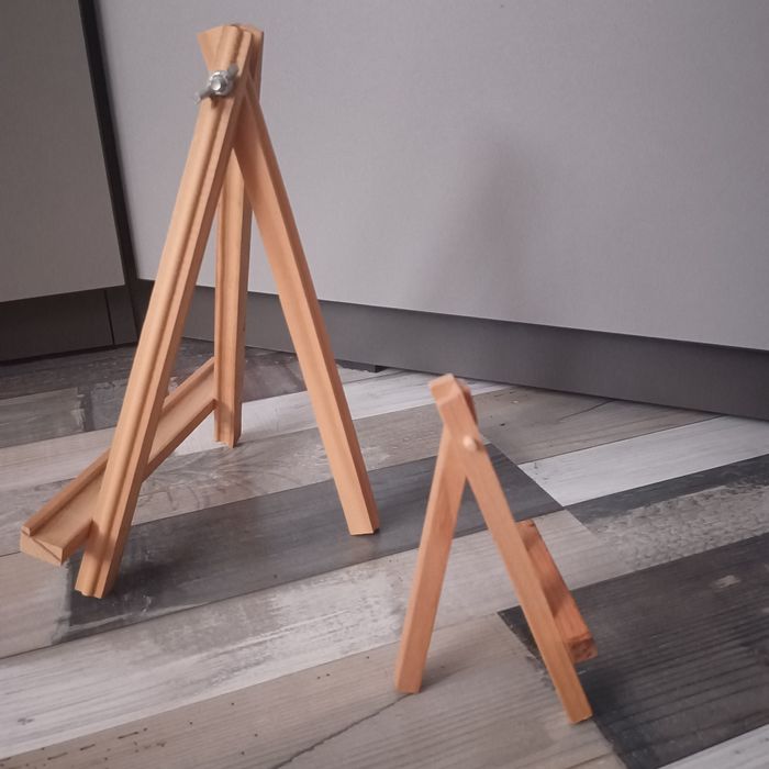 Komplet dwie mini sztalugi dwupak zestaw artystyczny