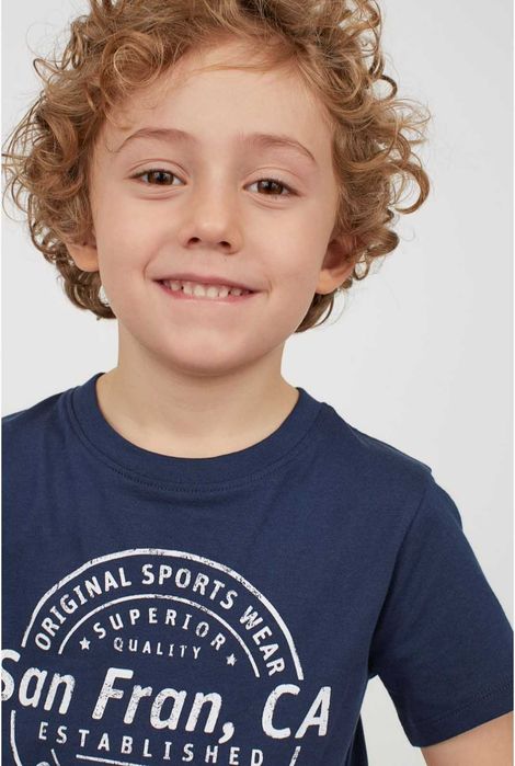 T-shirt menino azul navy "San Fran" "H&M" Tam.98-104cm! A estrear!