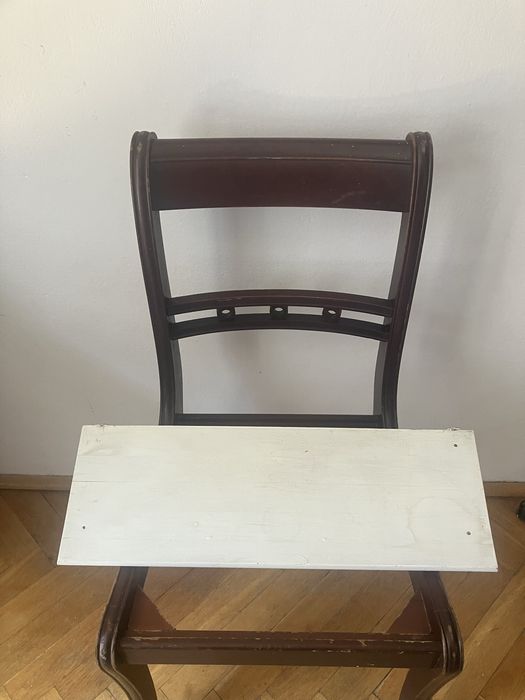Dekoracyjna półka wisząca pobielana rustykalna dl.60 cm