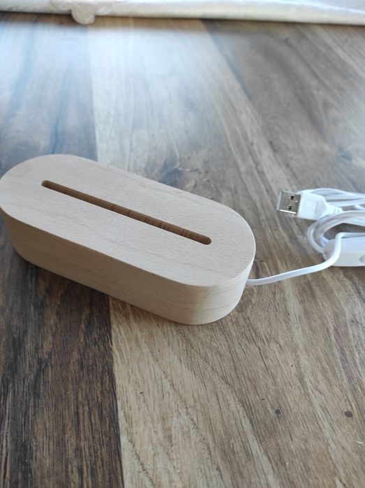 Podstawka drewniana LED