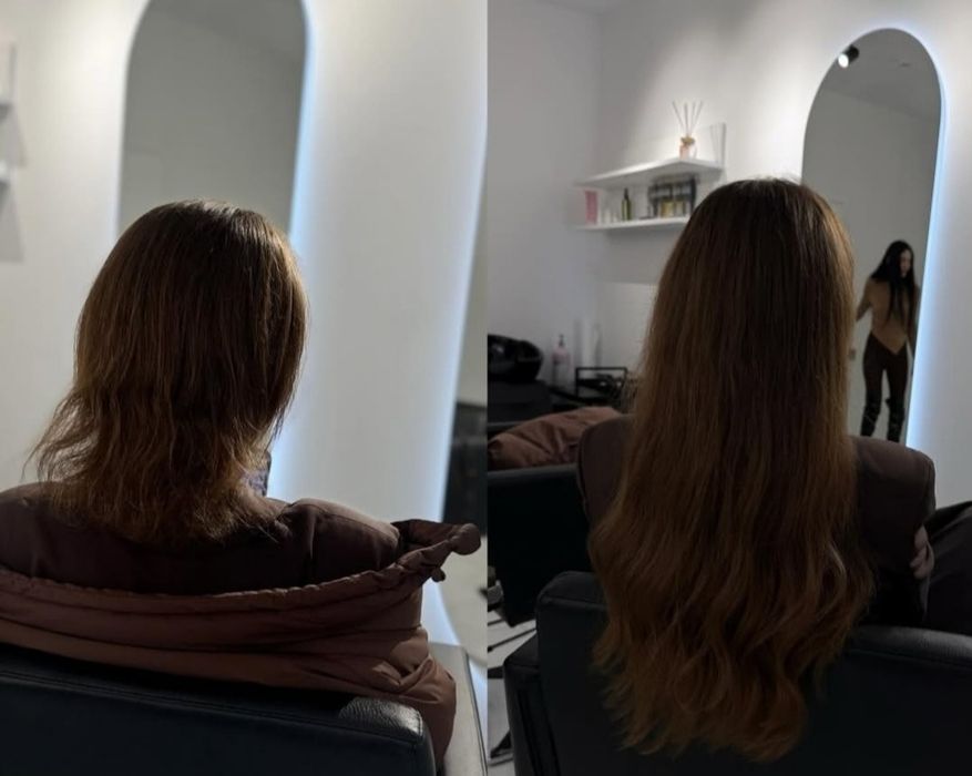Przedłużenie włosów modeli